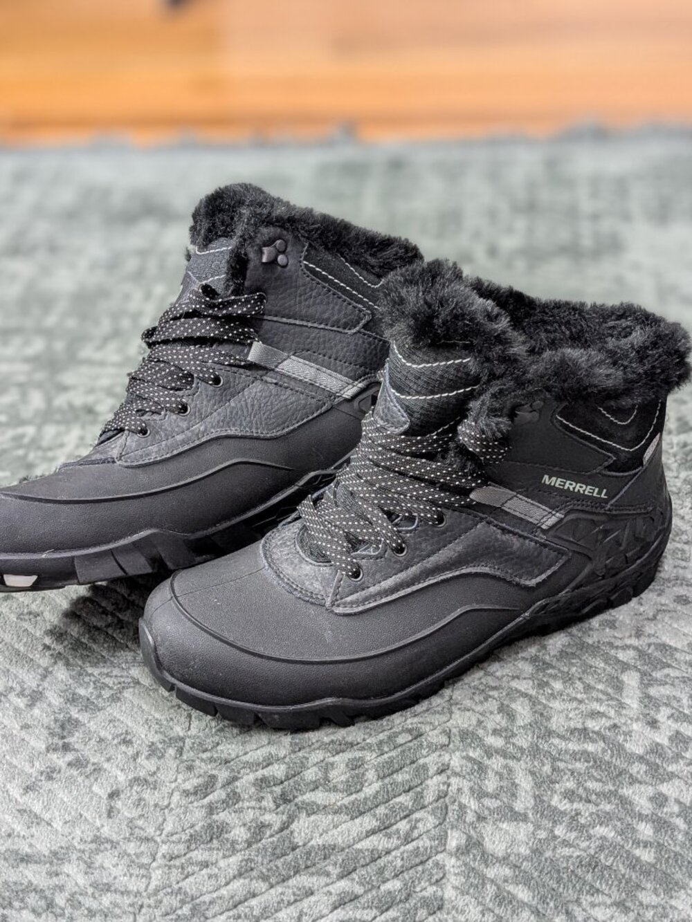Merrell Aurora 6 Ice+ Waterproof J37216 Snow Boots Arctic Grip Women's 7.5 Black